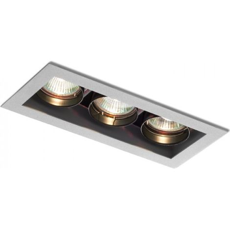 Faretto da incasso MONE III reclinabile grigio argento 12V GU5,3 3x50W