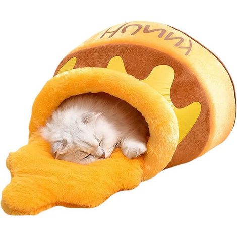 Cat Kennel, Cat Bed, Cat Cushion, Honey-Shaped Cat Nest, for Cats, Small Dogs (1/5)