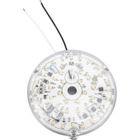Toivize 10 cm magnetisches, dimmbares 18-W-LED-Deckenventilator-Beleuchtungsset (2000 lm, warmweiß, 3000 K) aus Aluminium (1/5)