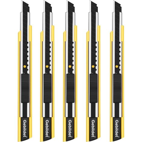 5x Cuttermesser 9mm Abbrechklinge für Rechts- & Linkshänder, Allzweckmesser (1/5)