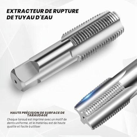 2 Pièces Coffret Tarauds et Filières Kit,1/2,3/4 Pouce Outils de Filetage (1/3)
