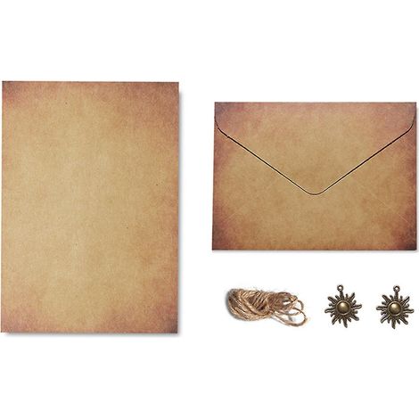 1 Packung leicht anzuwendendes Schreibpapier, Vintage-Muster, spezielles A5-Papier zum Schreiben von Liebesbriefen, Schulbedarf - C