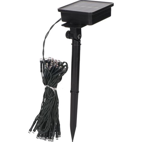 Guirlande LED Solaire 50 LEDs 7m, 8 Modes Scintillants, Décorations de Noël Mariage, Lumière Extérieure Imperméable (1/5)