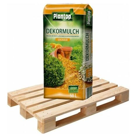 PLANTOP Dekormulch goldgelb, 50 Ltr