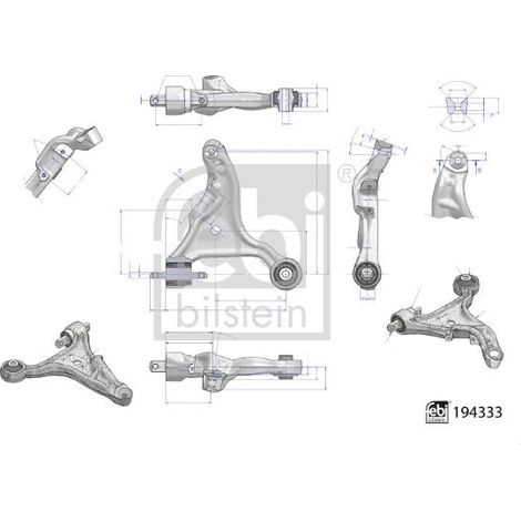 Bras de liaison, suspension de roue FEBI BILSTEIN 194333 VOLVO 30666420 30714753 (1/2)