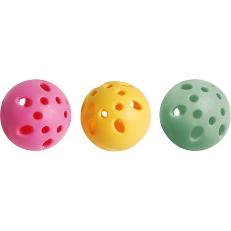 50 pezzi palline in plastica in tubo colori assortiti 3.5 cm per gatti