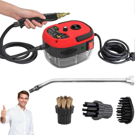 Nettoyeur vapeur portable haute température 2500 W nettoyeur vapeur sous pression pour moteur de voiture rouge (1/5)