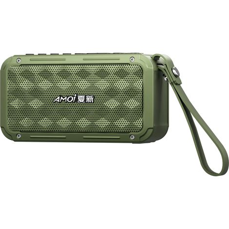Radio FM portable rechargeable, enceinte Bluetooth TWS d'extérieur avec basses profondes, lecteur de musique mains libres, compatible avec l'enregistrement, les cartes TF, les ports USB et la lecture (1/5)