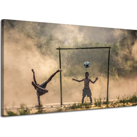 Leinwanddruck Jugendfußball 120x70 cm