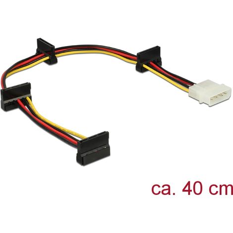 Delock cable de alimentaciÃ³n molex macho de 4 contactos  4 sata hembra de 15 contactos y 40 cm