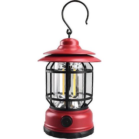 Lanterne de randonnée extérieure à piles avec lampe torche LED, intensité variable, 2 modes, étanche, pour tente, lampe torche d'urgence tactile