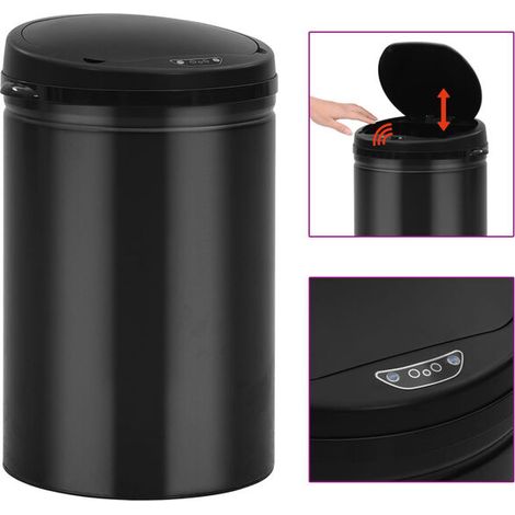 Trémie à capteur automatique de 30 litres, en acier au carbone, noire. (1/5)