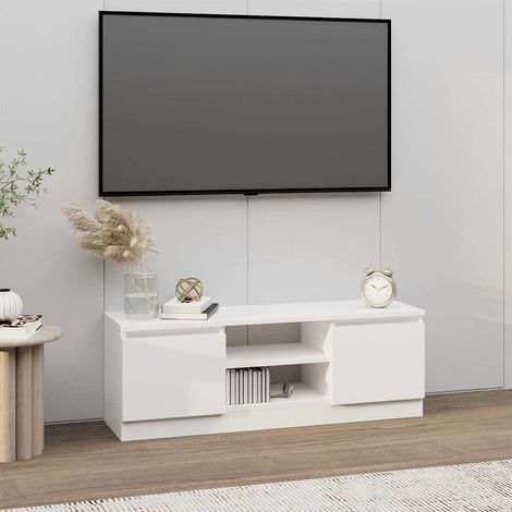 vidaXL TV Cabinet with Door White 102x30x36 cm (1/5)