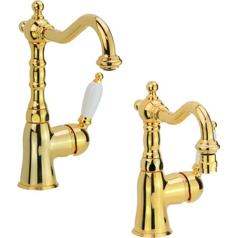 Set miscelatori lavabo e bidet in colore oro Gattoni Orta KITORTA1DO