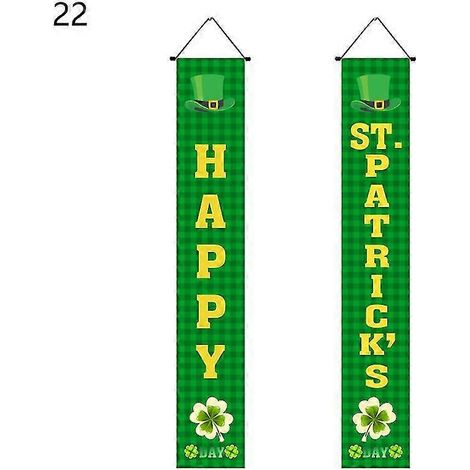 1 Paire D'ornements Suspendus Accrocheurs En Polyester Vert, Large Utilisation, Panneau De Porche Lutin Irlandais, Fournitures Domestiques Q (1/5)