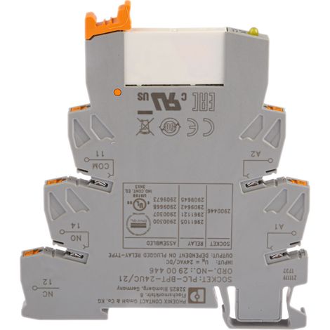 Relais d'interface Phoenix Contact PLC-RPT- 24UC/21, 24V c.a. / V c.c., 1 RT, montage Rail DIN ( Prix pour 1 )