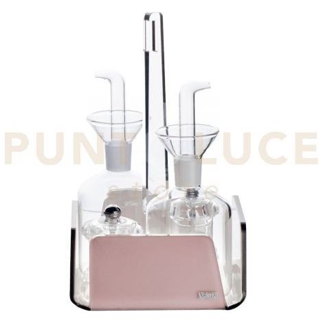 MENAGE CESTINO SET DA TAVOLA ORGANIZER LIKE WATER IN CRISTALLO ACRILICO ROSA CIPRIA
