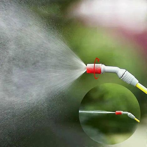 1 arroseur d'eau en acier inoxydable et plastique, buse de brumisation télescopique réglable, arrosage haute pression (1/4)
