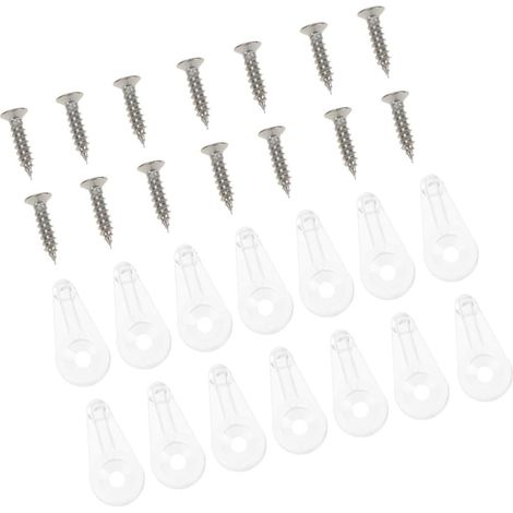 clips en plastique transparent de 4 mm avec vis fixations (1/5)