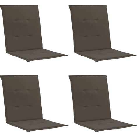 juego de 4 cojines para sillas de jardín 100% poliéster impermeable antracita 100x50x3 cm DEC021677