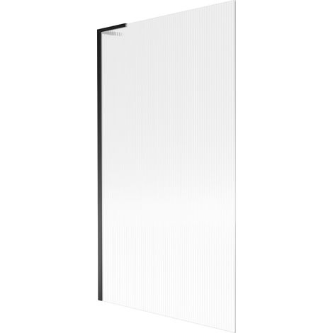 Mexen Next L Badewannenfaltwand einflügelig 100 x 150 cm, Streifen, schwarz - 895-100-000-03-09-70 (1/5)