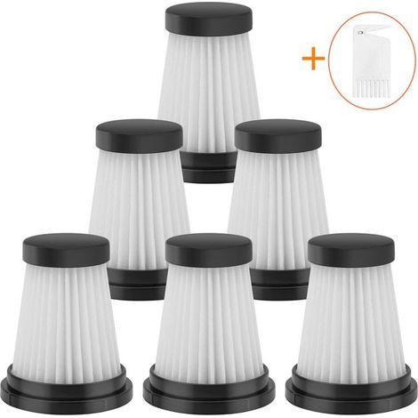 Lot de 6 filtres HEPA pour aspirateurs Moosoo K12 K12 Pro K13 – Filtration 99,97 % des particules – Accessoires pour Genius Invictus One 1.0/2.0 et Foxnovo 13KPA (1/5)