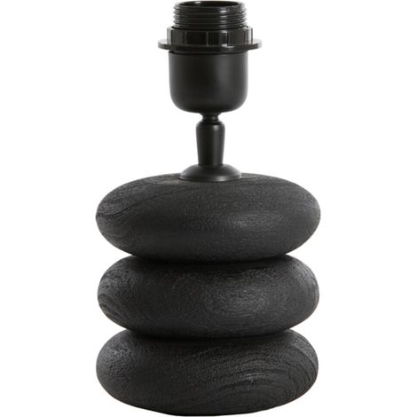 Light & Living - lámpara de mesa - Budongo - negro - madera -