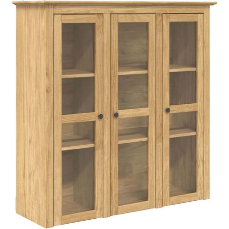Armario con Puertas de Cristal BODO Marrón miel vidaXL
