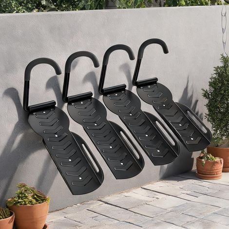 Support à vélos coloris noir en métal 25,5 x 10,5 x 4 cm (1/5)