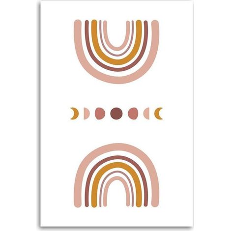 Tableau sur toile Arc-en-ciel Aquarelle Multicolore 70x100 (1/5)