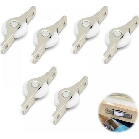 Mini roulettes en caoutchouc souple, petites roulettes pour meubles, mini roulettes fixes, roulettes fixes en plastique et en métal (1/5)