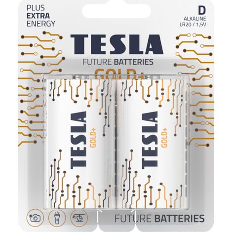 TESLA D SILBER LR20 2 Stück Batterie