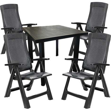 Bistrogarnitur 5-teilig Anthrazit-MFIO036AN+4xMGOL040AN (1/5)