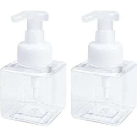 Set di 2 dispenser di sapone in schiuma, 250 ml (8,5 oz) - Flacone vuoto con pompa per cucina o bagno - Sapone per le mani, detergente viso