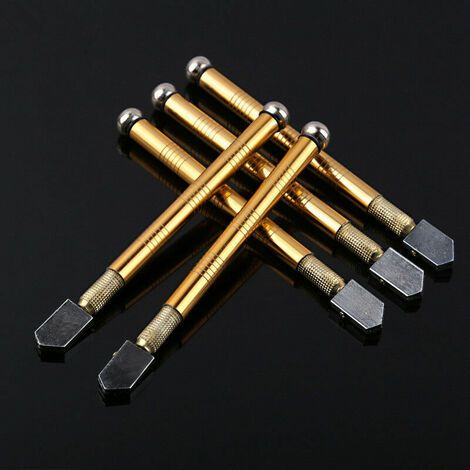 5 outils de coupe du verre, coupe-verre professionnel avec poignée en métal pour couper le verre épais et les carreaux. (1/5)