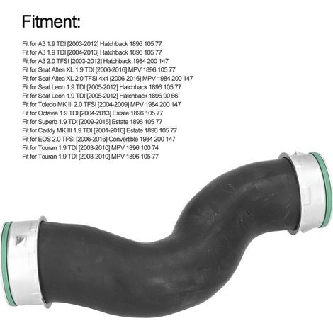 Tuyau Turbo Boost, 1K0145832B, Accessoire de Tuyau de Refroidisseur Intermédiaire pour Tuyau Turbo Boost pour Seat Altea/Leon (1/4)