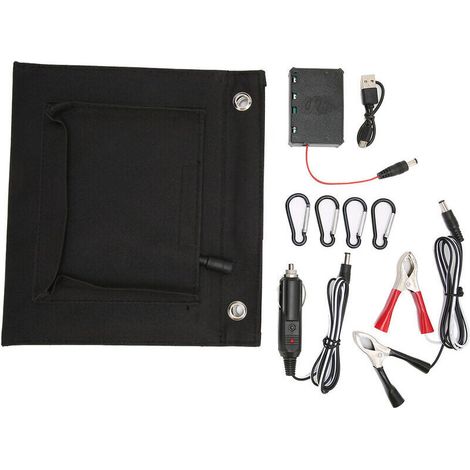 Jeffergarden Chargeur solaire portable étanche 25 W 18 V avec panneau pliable pour véhicules électriques et téléphones portables, idéal pour le camping et la randonnée