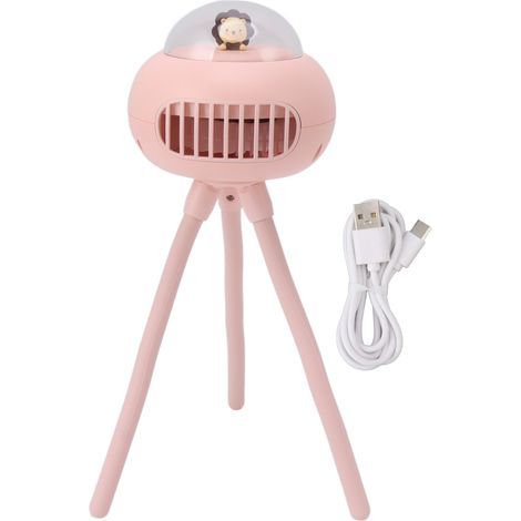 Ventilateur portable pour poussette, petit ventilateur à piles, 4 vitesses, flexible, en forme de pieuvre, sans pales, idéal pour le camping et les voyages. (1/3)
