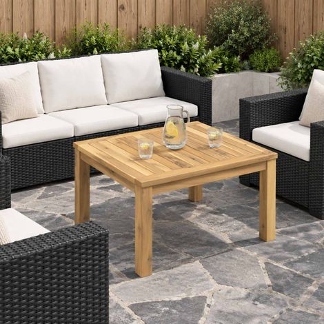 vidaXL Coffee Table Whitewash 49 x 60.5 x 36 cm Solid Acacia Wood (1/5)
