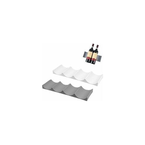 Range bouteille frigo 2 pièces – Support antidérapant pour 10 bouteilles – Design rainuré pour gain de place – Dimensions 29,3x10x2,3cm (1/5)