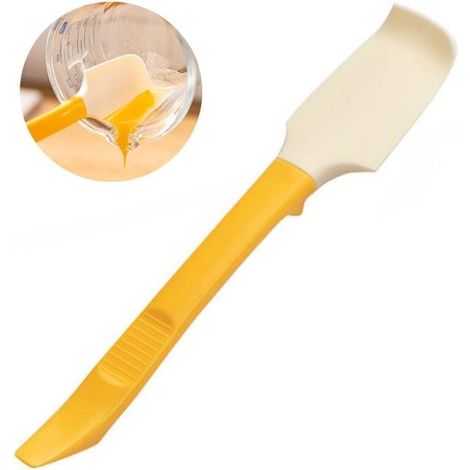 Spatole in silicone, 2 pezzi, raschietti, spatole da forno, senza BPA, aiutanti in cucina, spatole resistenti al calore, spatole per griglia, lavabili in lavastoviglie, accessori per la cottura, giall (1/5)