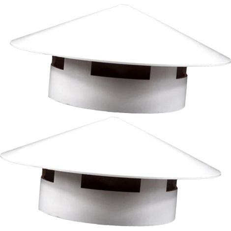 Chapeau de Ventilation de Toit en Pvc Blanc, Capuchon de Pluie Rond Moulé D’une Pièce, Résistant au Vieillissement pour Système de Ventilation (1/5)