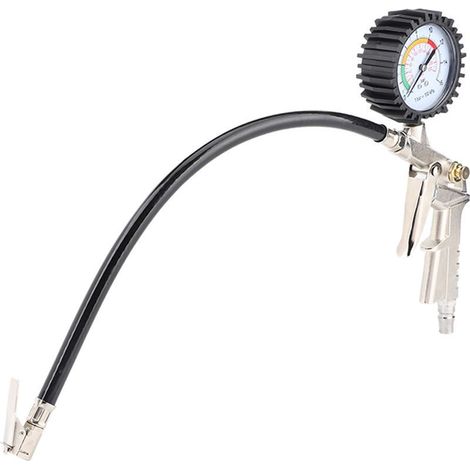 GARRYFIZH Manomètre de pression des pneus, pistolet gonfleur multifonction pour voitures, motos et camions, résistant à l'usure et à la rouille (1/5)