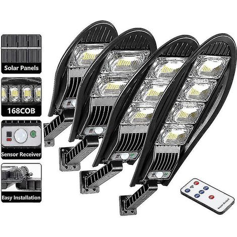 Lampadaire solaire LED extérieur étanche 5000 W, 8000 mAh, avec télécommande et mode d'éclairage réglable, idéal pour les murs et les jardins. (1/5)