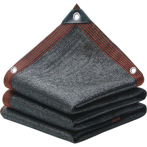 Filet d'ombrage noir 2x3m, toile d'ombrage de protection solaire, filet d'ombrage avec œillets, filet d'ombrage de jardin, filet anti-UV pour plantes de jardin, serre, chenil de grange