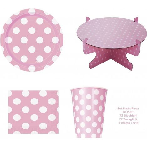 Kit 72 Paper Napkins 72 Glasses 48 Dishes 1 Upper And Disposable Cake Raised