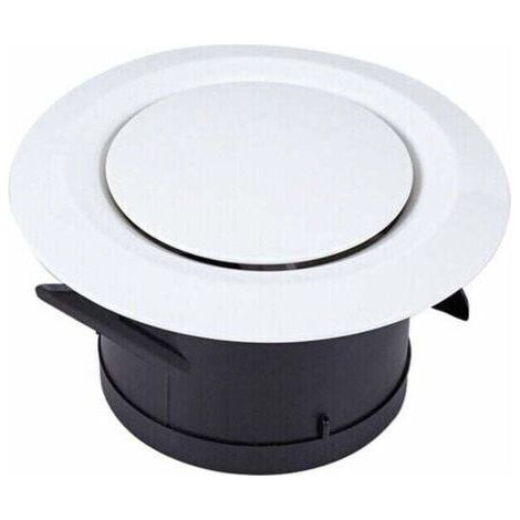 Bouche d'extraction et d'insufflation d'air Ø100, Grille de ventilation plastique ronde orientable - Ventilation par ventilateur