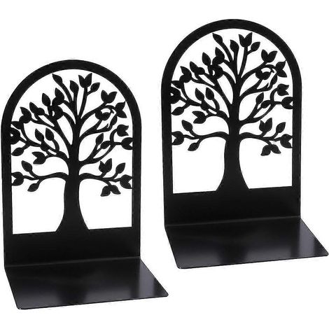 Serre-livres, serre-livres décoratifs, serre-livres pour la maison, l'école ou le bureau, serre-livres en métal robuste. Serre-livres pour étagères (noirs) (1/5)
