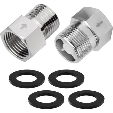 2 Pièces Adaptateur, Clapet Anti-Retour, Acier Inoxydable, Valve Unidirectionnelle, Pour Tuyaux D'Eau, Chauffe-Eau (1/5)
