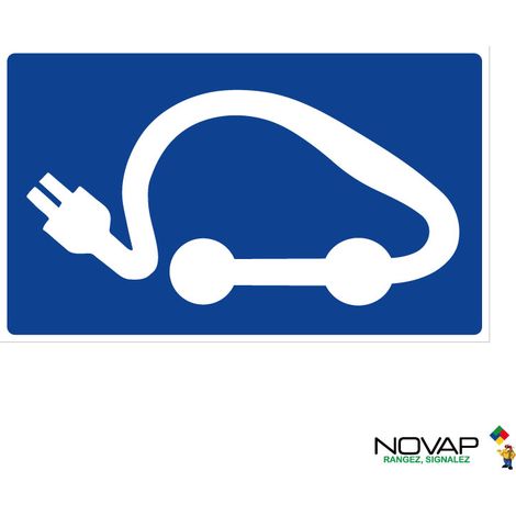 Panneau Recharge véhicule électrique (logo seul) - Rigide 330x200mm - 4161839